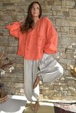Ida Embroidered Smock Blouse Tomato /13=